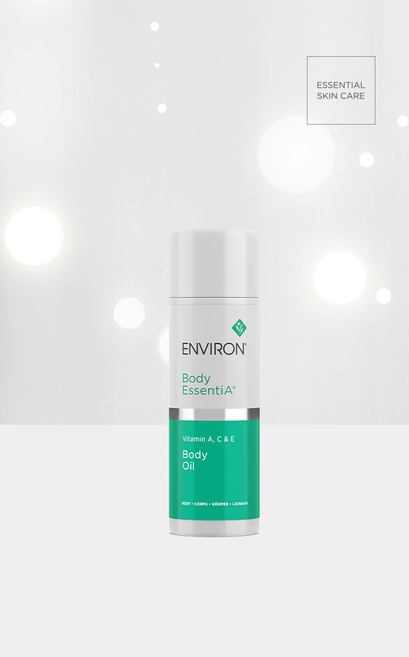 Bottle of Environ Body EssentiA Vitamin A,C and E Body Oil