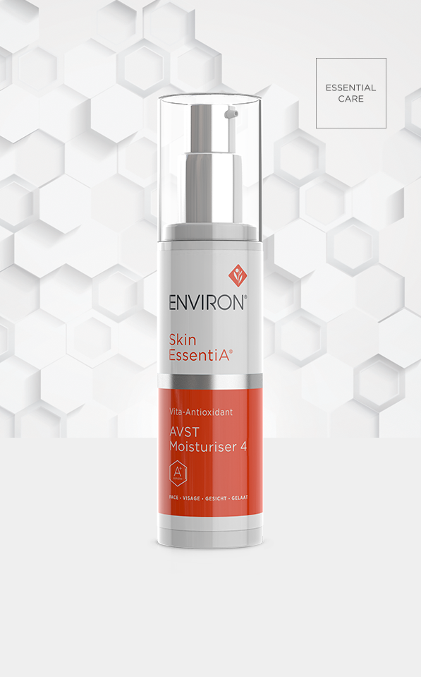 A bottle of Environ Skin EssentiA Vita-Antioxidant AVST Moisturiser 4