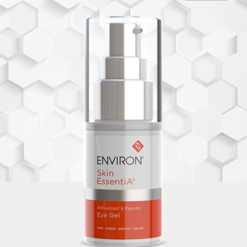 A bottle of Environ Skin EssentiA Antioxidant and Peptide Eye-Gel