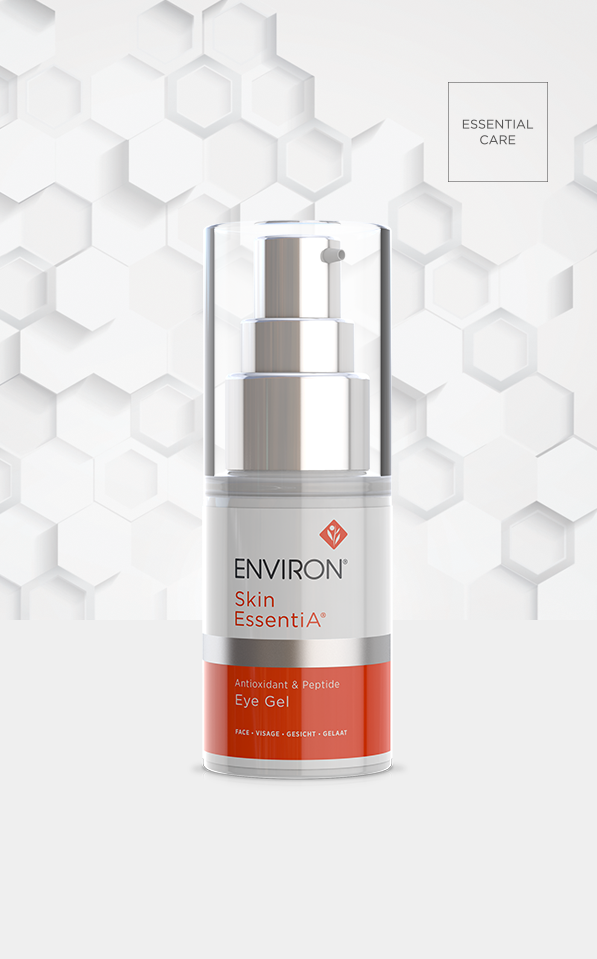 A bottle of Environ Skin EssentiA Antioxidant and Peptide Eye-Gel