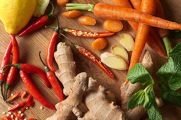 Vegetables for healthy skin.