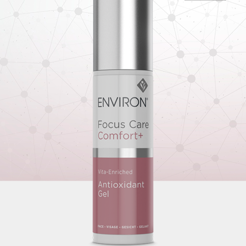 A bottle of Environ Focus Care Comfort+ Vita-Enriched Antioxidant Gel