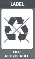 LABEL - NOT RECYCLABLE