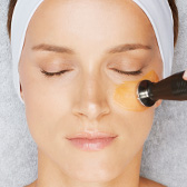 Image of a woman getting treatment with the DF Mobile