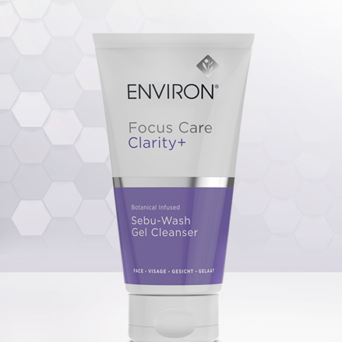 A tube of Environ Focus Care Clarity+ Botanical Infused Sebu-Wash Gel Cleanser