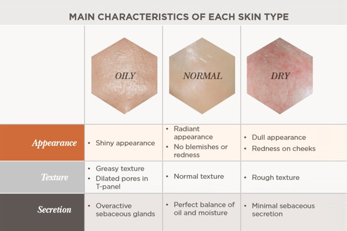 Skin Types Characteristics