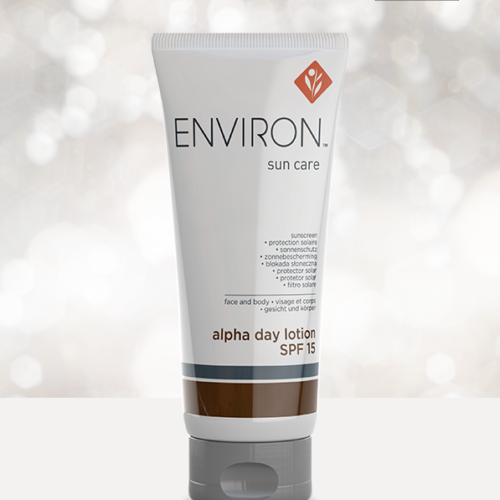 Environ Sun Care Alpha Day Lotion SPF 15, sparkly background