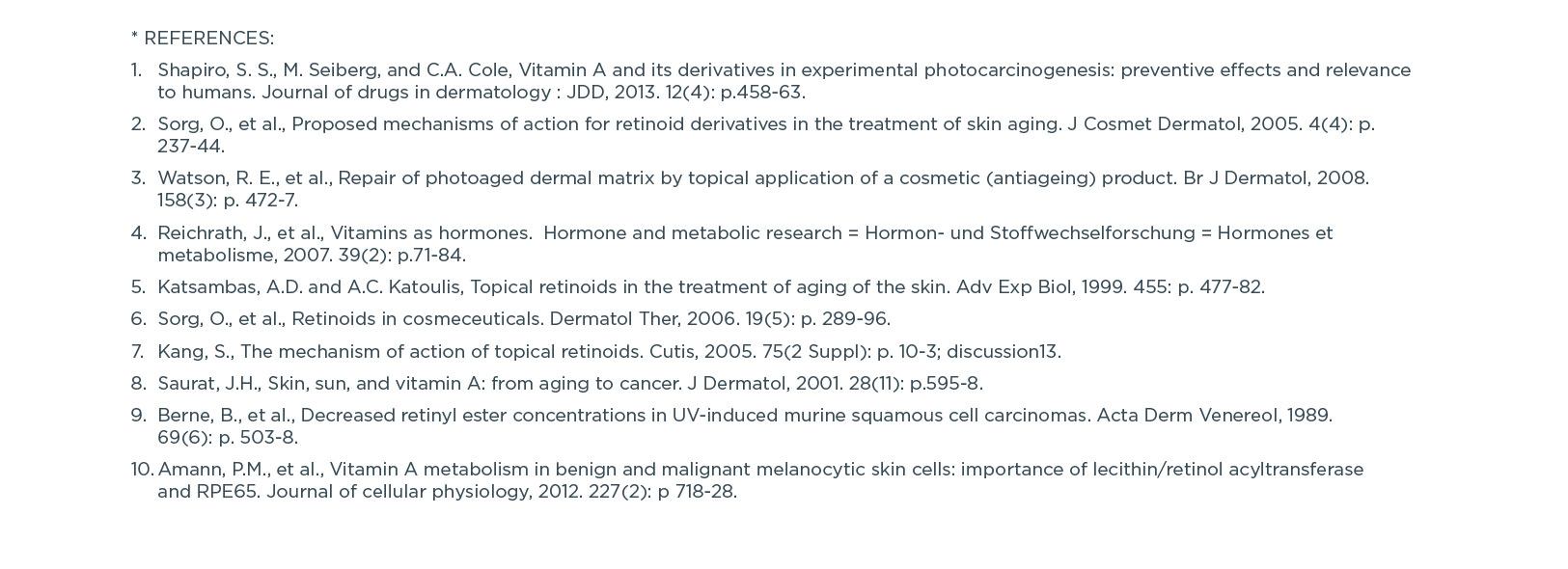 Vitamin-A References | Environ Skin Care