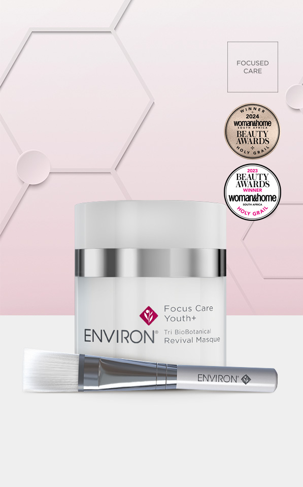 Environ Focus Care Youth+ Tri BioBotanical Revival Masque and brush