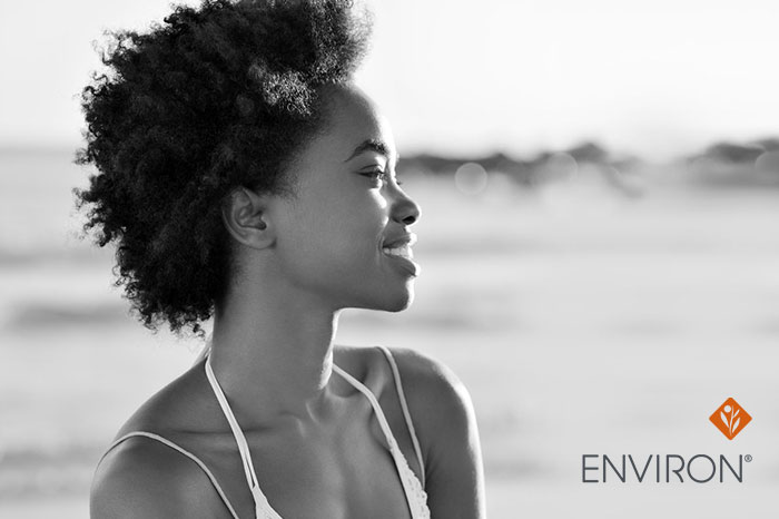 black and white image of women in the sunlight
